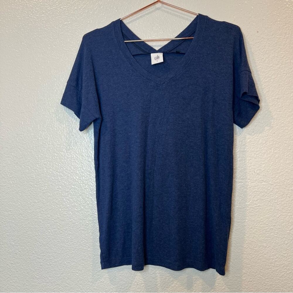 Cabi 5062 Double V Tee short sleeve Heather navy blue - Picture 3 of 6